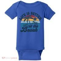 Life Is Better At The Beach Girls Trip Summer Vacation Retro Great Gift Baby Bodysuit thumb 0