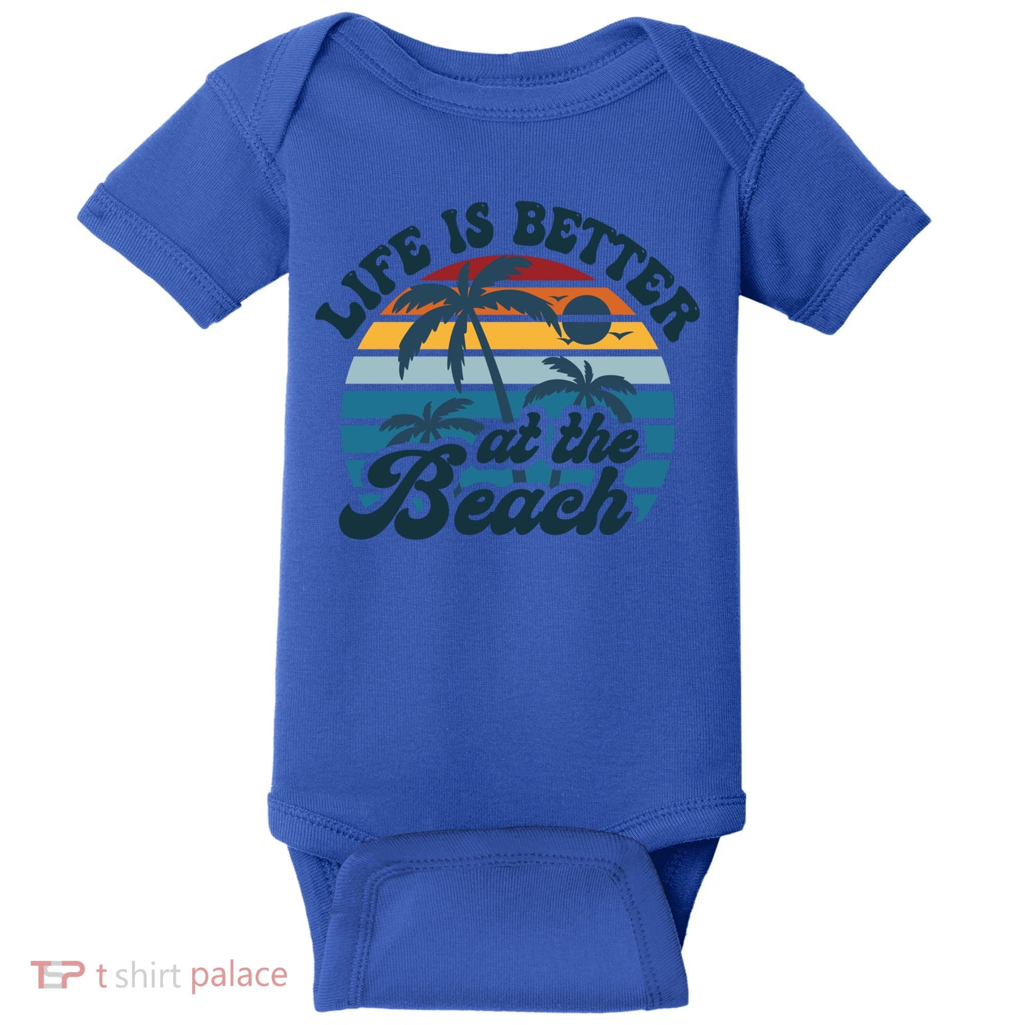 Life Is Better At The Beach Girls Trip Summer Vacation Retro Great Gift Baby Bodysuit