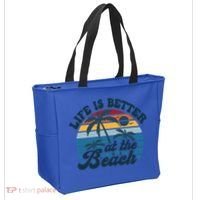 Life Is Better At The Beach Girls Trip Summer Vacation Retro Great Gift Tote Bag thumb 2