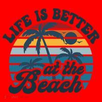 Life Is Better At The Beach Girls Trip Summer Vacation Retro Great Gift Santa Hat thumb 1