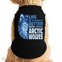 Life Is Better With Arctic Wolves Retro Arctic Wolf Gift Doggie Tank thumb 0