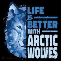 Life Is Better With Arctic Wolves Retro Arctic Wolf Gift Doggie Tank thumb 4