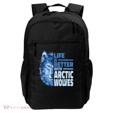 Life Is Better With Arctic Wolves Retro Arctic Wolf Gift Backpack