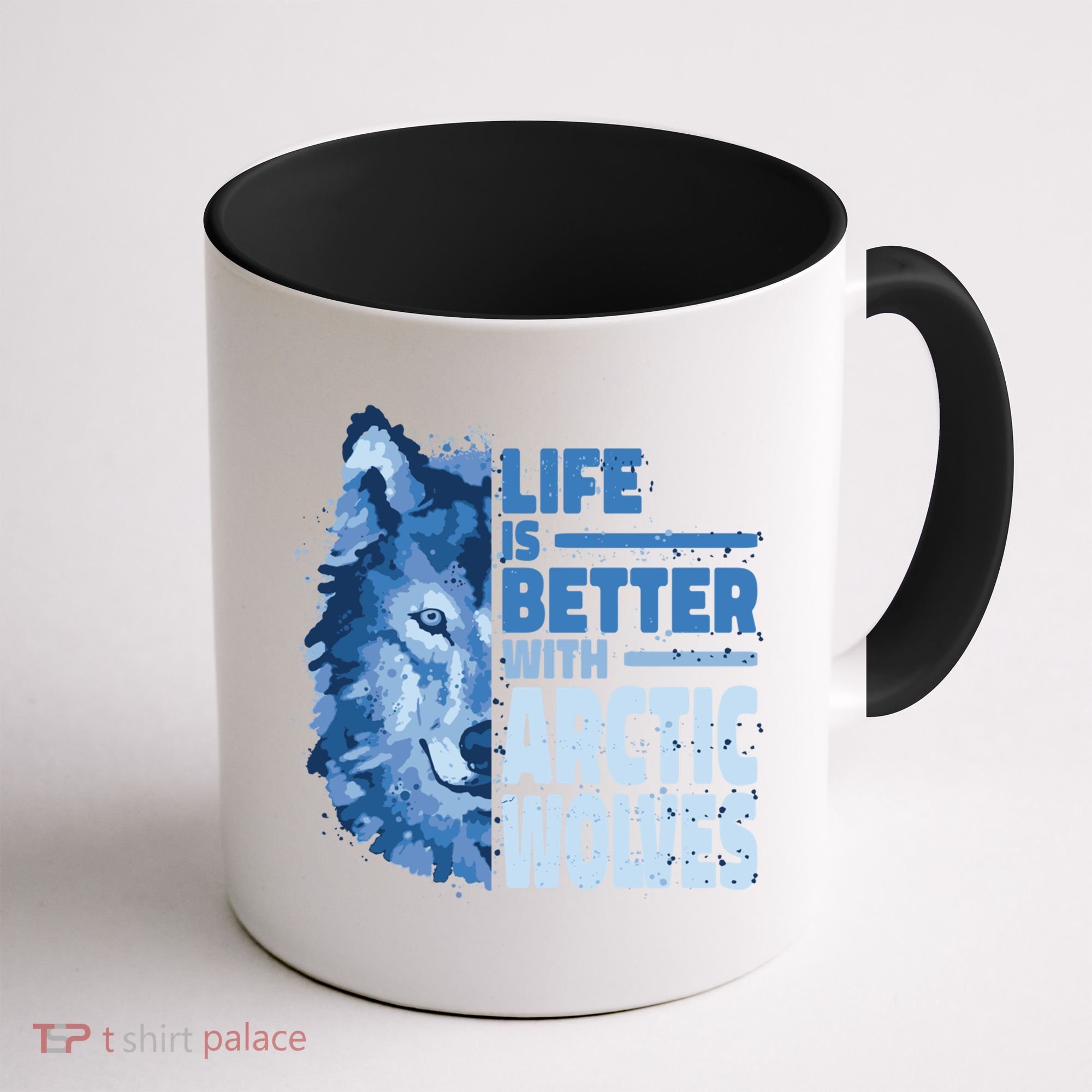 Life Is Better With Arctic Wolves Retro Arctic Wolf Gift Coffee Mug