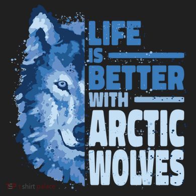 Life Is Better With Arctic Wolves Retro Arctic Wolf Gift 40oz Vacuum Insulated Stainless Steel Travel Tumbler