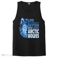 Life Is Better With Arctic Wolves Retro Arctic Wolf Gift PosiCharge Competitor Tank thumb 0