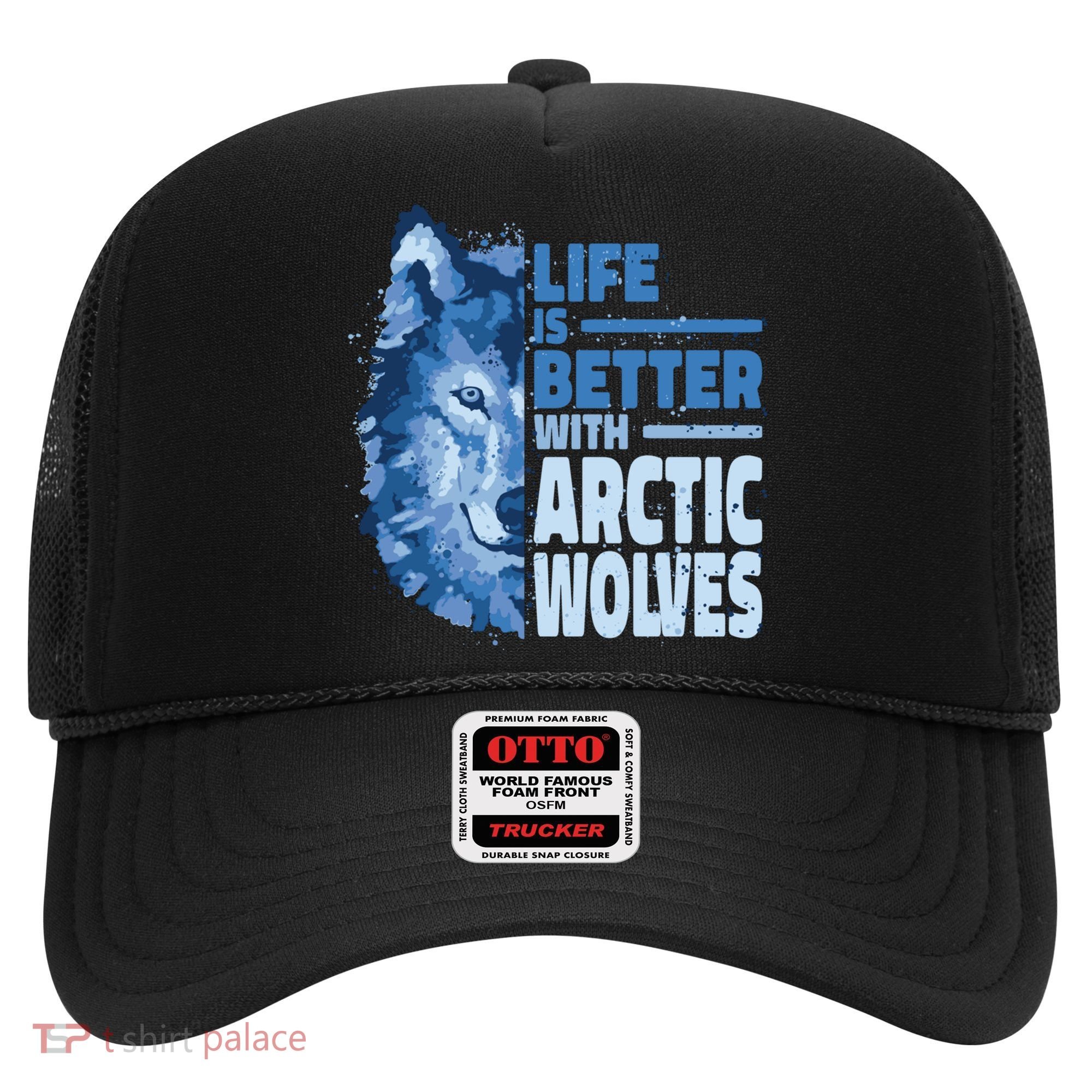 Life Is Better With Arctic Wolves Retro Arctic Wolf Gift Hat