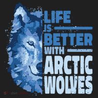 Life Is Better With Arctic Wolves Retro Arctic Wolf Gift Hat thumb 2