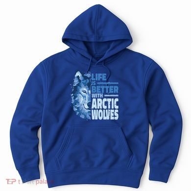 Life Is Better With Arctic Wolves Retro Arctic Wolf Gift Hoodie