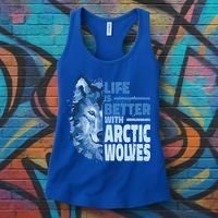 Life Is Better With Arctic Wolves Retro Arctic Wolf Gift Women's Tank Top thumb 3