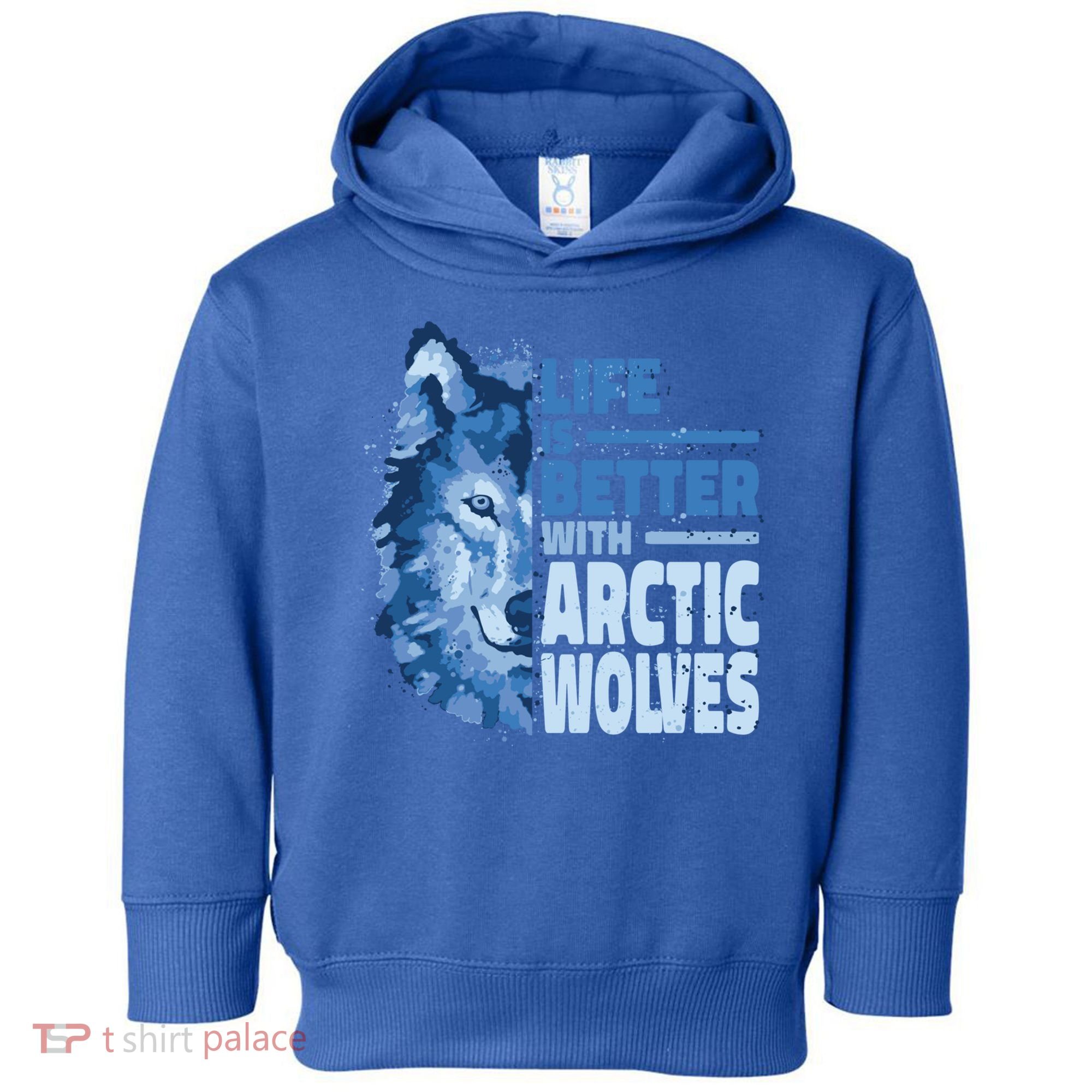 Life Is Better With Arctic Wolves Retro Arctic Wolf Gift Toddler Hoodie