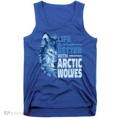 Life Is Better With Arctic Wolves Retro Arctic Wolf Gift Tank Top
