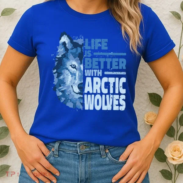 Life Is Better With Arctic Wolves Retro Arctic Wolf Gift Women's T-Shirt
