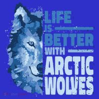 Life Is Better With Arctic Wolves Retro Arctic Wolf Gift Kids T-Shirt thumb 4