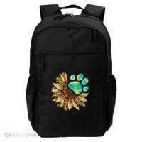 Life Is Better With Dogs’ Sublimation Featuring Dog Paws & Western Sunflowers Backpack thumb 0