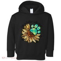 Life Is Better With Dogs’ Sublimation Featuring Dog Paws & Western Sunflowers Toddler Hoodie thumb 0