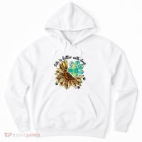 Life Is Better With Dogs’ Sublimation Featuring Dog Paws & Western Sunflowers Hoodie thumb 0