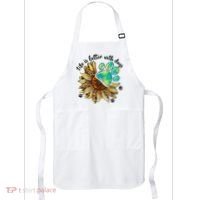 Life Is Better With Dogs’ Sublimation Featuring Dog Paws & Western Sunflowers Apron thumb 0