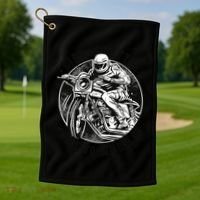 Life Is Better On Two Wheels Golf Towel thumb 1