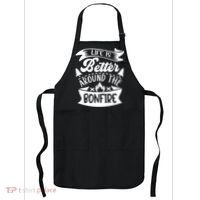 Life Is Better Behind The Bonfire Funny Camping Apron thumb 0