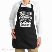Life Is Better Behind The Bonfire Funny Camping Apron thumb 2