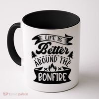 Life Is Better Behind The Bonfire Funny Camping Coffee Mug thumb 0