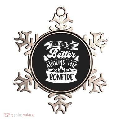 Life Is Better Behind The Bonfire Funny Camping Ornament
