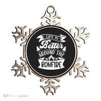 Life Is Better Behind The Bonfire Funny Camping Ornament thumb 0