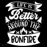 Life Is Better Behind The Bonfire Funny Camping Kids Sweatshirt thumb 2