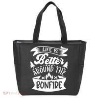 Life Is Better Behind The Bonfire Funny Camping Tote Bag thumb 0