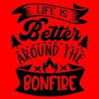 Life Is Better Behind The Bonfire Funny Camping Santa Hat thumb 1