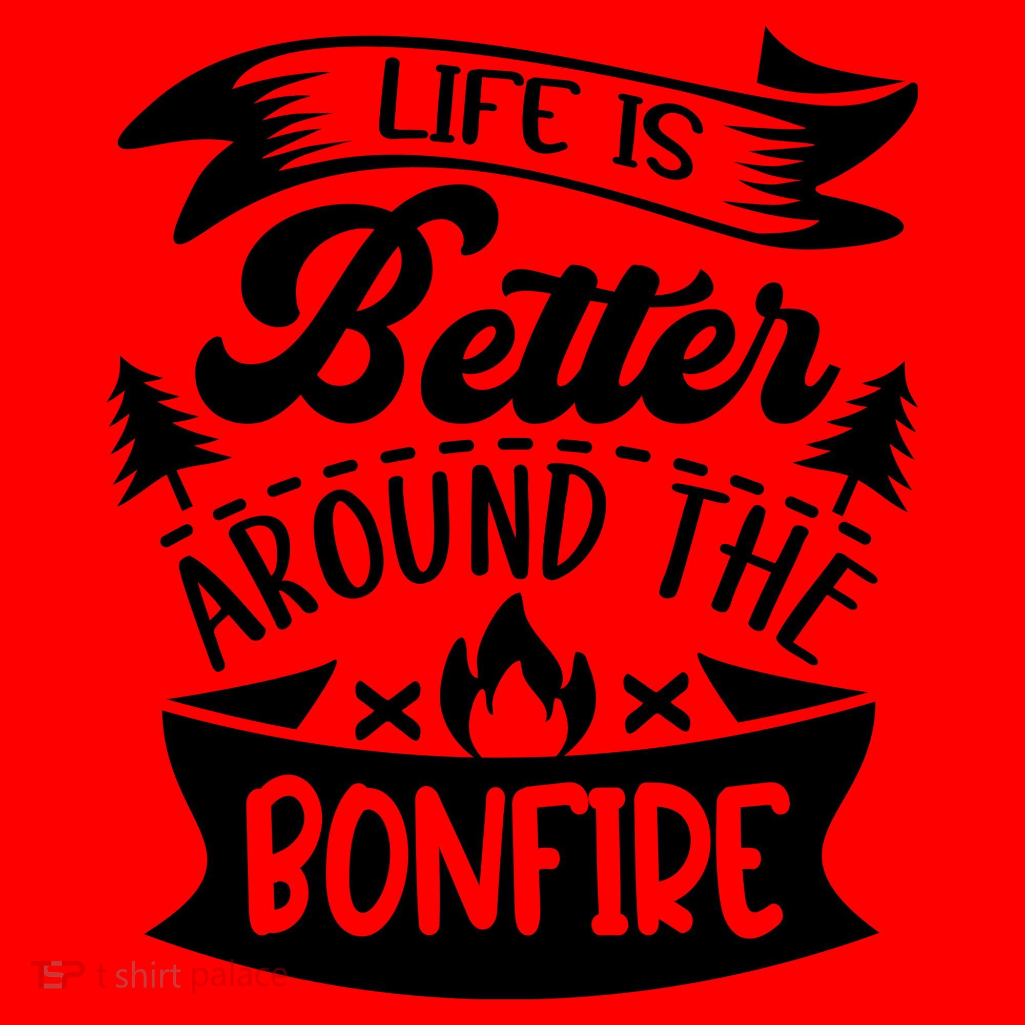 Life Is Better Behind The Bonfire Funny Camping Santa Hat
