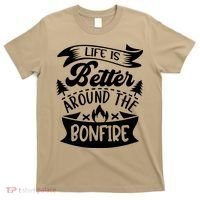 Life Is Better Behind The Bonfire Funny Camping T-Shirt thumb 0
