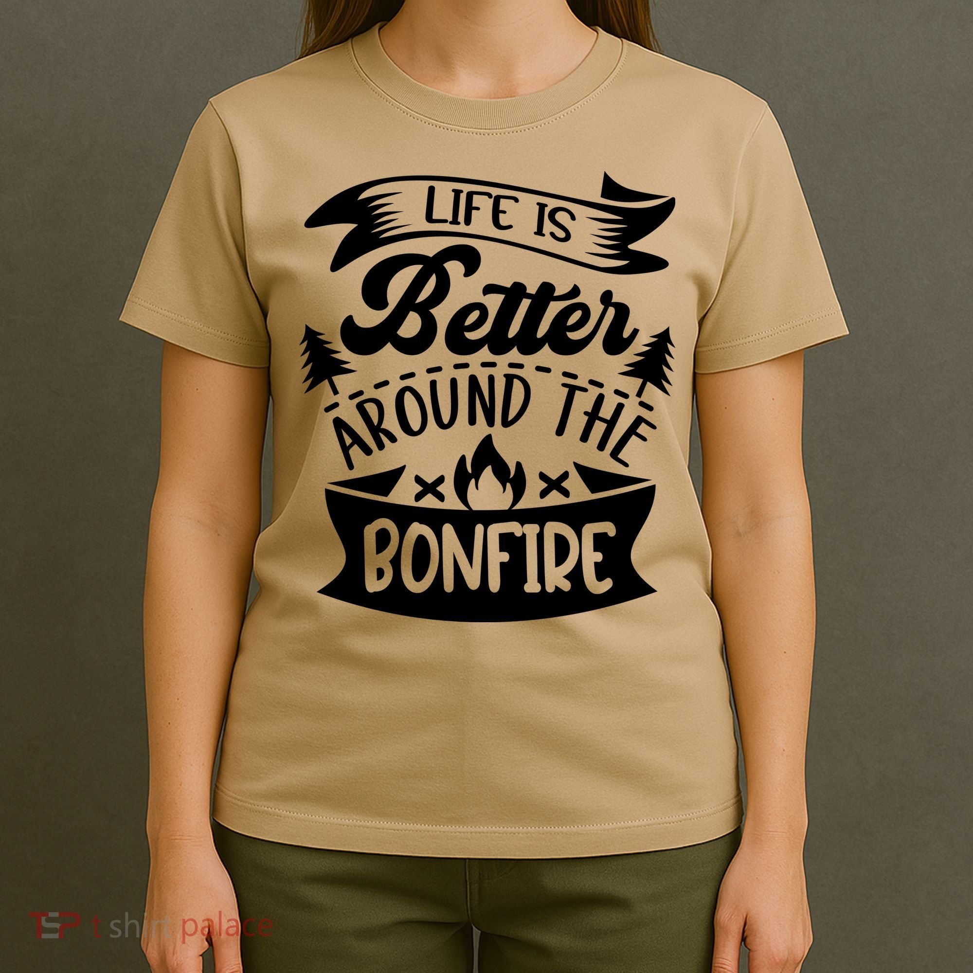 Life Is Better Behind The Bonfire Funny Camping T-Shirt