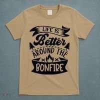 Life Is Better Behind The Bonfire Funny Camping T-Shirt thumb 5