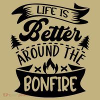 Life Is Better Behind The Bonfire Funny Camping Kids T-Shirt thumb 2