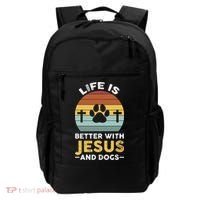 Life Is Better With Jesus And Dogs Jesus Backpack thumb 0