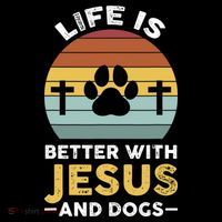 Life Is Better With Jesus And Dogs Jesus Coaster thumb 2