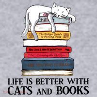 Life Is Better With Cats And Books Cat Book Women's Sweatshirt thumb 2