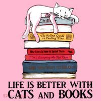 Life Is Better With Cats And Books Cat Book Coaster thumb 2