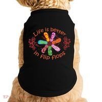Life Is Better In Flip Flops Girl Beach Gifts Sandal Love Doggie Tank thumb 0