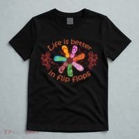 Life Is Better In Flip Flops Girl Beach Gifts Sandal Love T-Shirt thumb 5