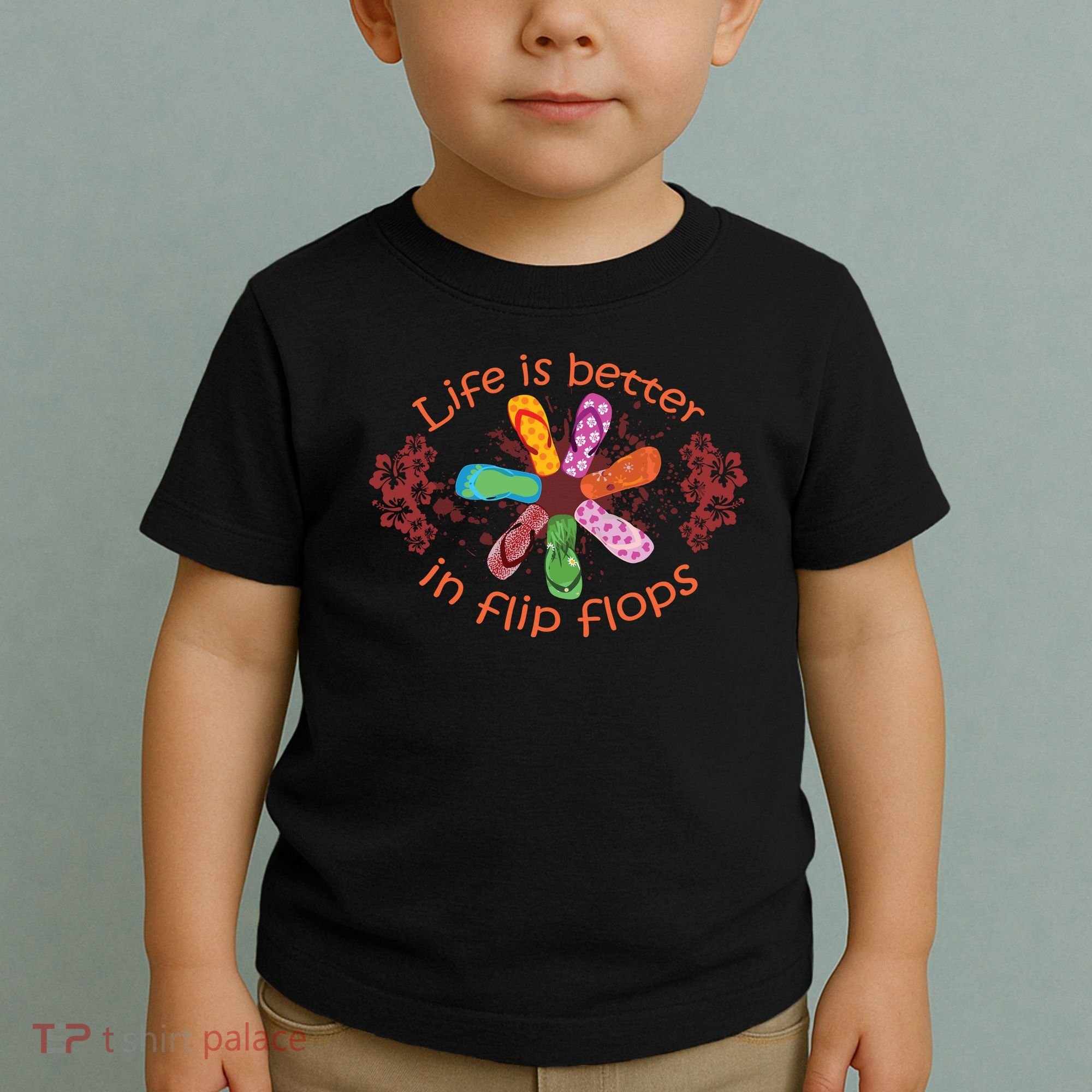Life Is Better In Flip Flops Girl Beach Gifts Sandal Love Toddler T-Shirt