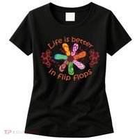 Life Is Better In Flip Flops Girl Beach Gifts Sandal Love Women's T-Shirt thumb 0