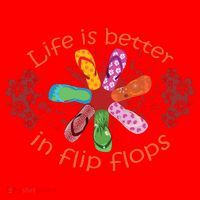 Life Is Better In Flip Flops Girl Beach Gifts Sandal Love Santa Hat thumb 1