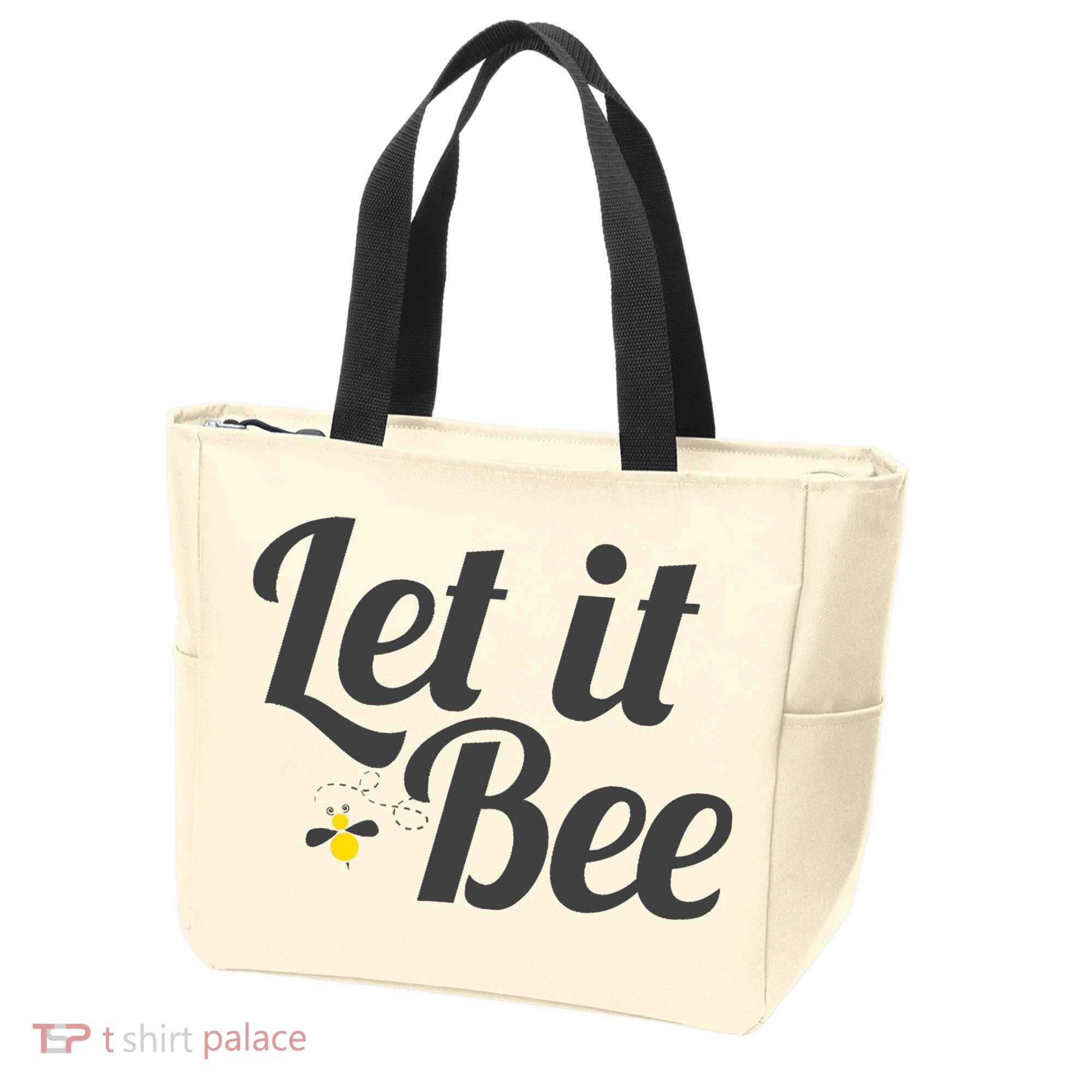 Let It Bee Funny Beehive Cute Beekeeping Gift Tote Bag