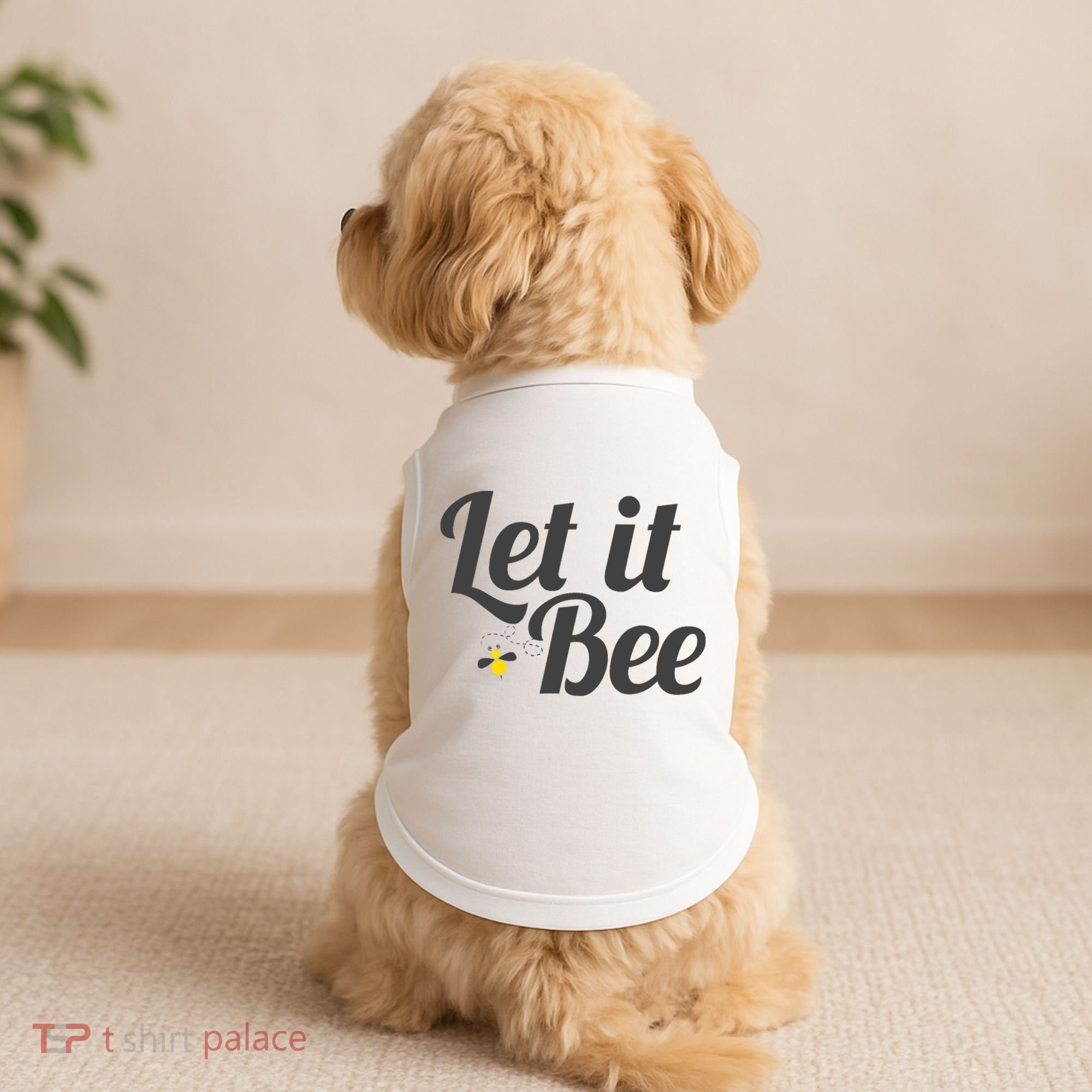 Let It Bee Funny Beehive Cute Beekeeping Gift Doggie Tank