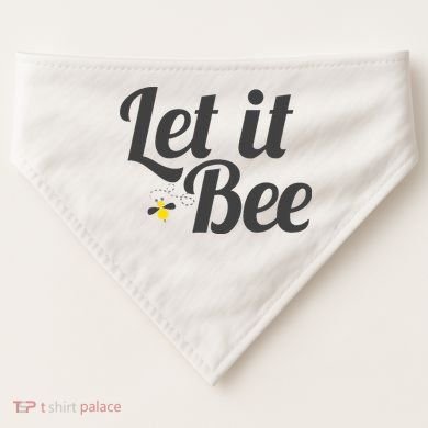 Let It Bee Funny Beehive Cute Beekeeping Gift USA-Made Doggie Bandana