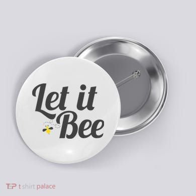Let It Bee Funny Beehive Cute Beekeeping Gift Button