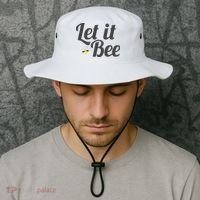 Let It Bee Funny Beehive Cute Beekeeping Gift Bucket Hat thumb 2